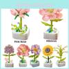Creative Plant Flower Building Blocks For Children Diy Puzzle Toy Gift For Valentine's Day Sunflower Style