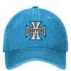 The West Denim Baseball Cap Cross Print Hunting Camping Trucker Hat Summer Unisex Teens Street Style Sun-Proof Baseball Caps