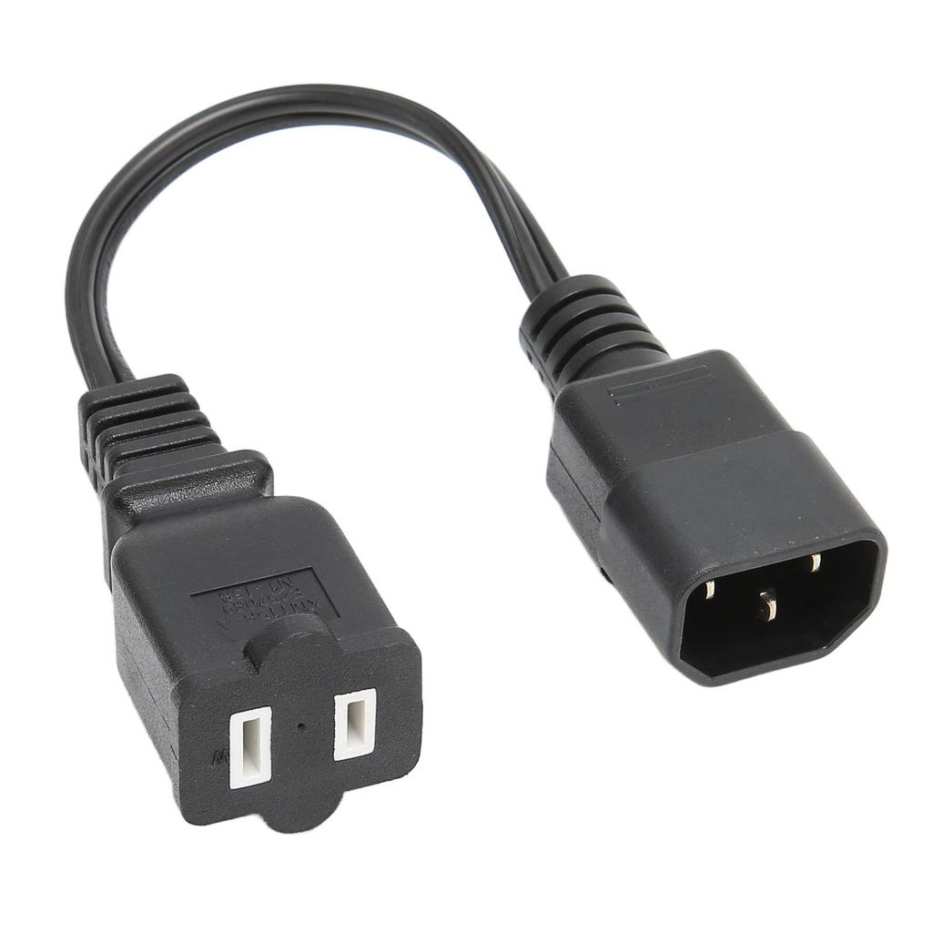 IEC320 C14 to 1 15R Cord Male to Female Waterproof Power Adapter Cable for Desk Lamp Digital Camera