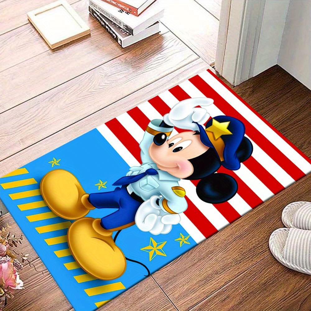 

1pc Mickey Mouse Police Officer Rug - Non-Slip, Machine Washable Polyester Carpet for Living Room, Bedroom, Bathroom & Laundry - Comfortable Home Deco 60cm by 90cm