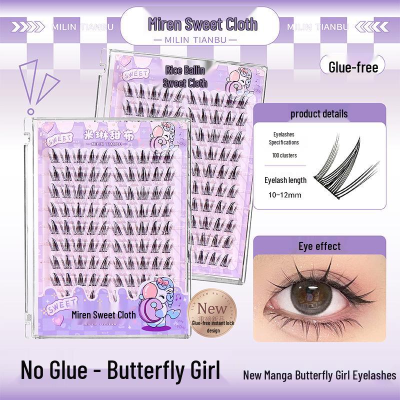 20-Row High-Capacity No-Glue Eyelash Book: Fox, Dog, and Nine-Tailed Rabbit Series Mixed False Lashes.