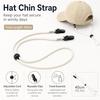 Hat Chin Strap: White Adjustable Clip Windproof Keeper - Secure Fit for Fishing Travel Outdoor Hat Accessories
