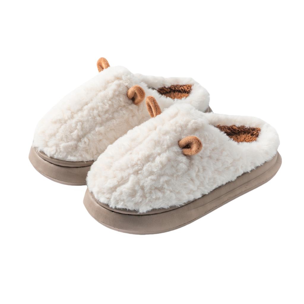 Cotton shoe bag heel winter 2025 new thick-soled indoor home thermal non-slip plush cotton shoes