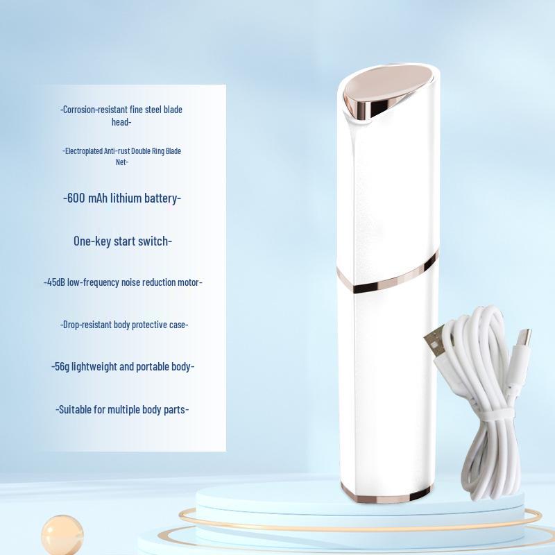 Women's 2-in-1 Electric Eyebrow & Bikini Razor, Portable Lipstick Shaver, Full Body Hair Remover