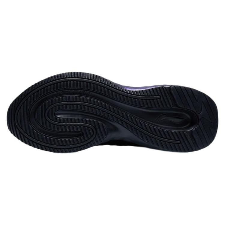 Li Ning Cloud Shield Textile, TPU Abrasion Resistant Low top Running Shoes Men's Black Purple AGLR233-53