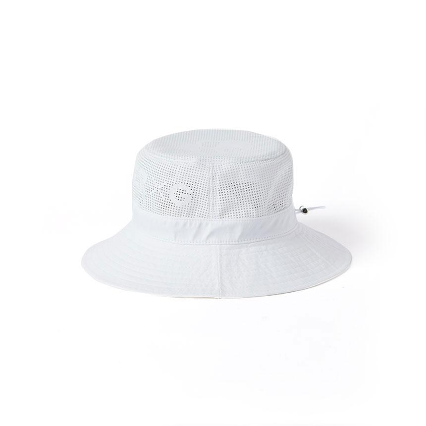 Monseuteoji Perforated Bucket Hat White Mc24Pbw-193