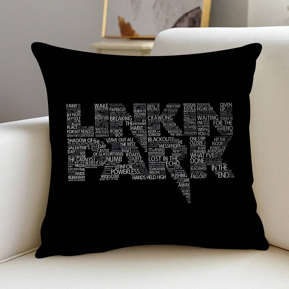 Band L-Linkin Cool P-Park LOGO Kudde Gåvor Heminredning Sovrum Soffa Bil Kuddöverdrag Fodral 45x45cm