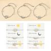 Für Sonne Mond Stern Freundschaft Passende Armbänder Distanzbeziehungsarmbänder für Freunde Ihn Sie Mutter Tochter Geschenk