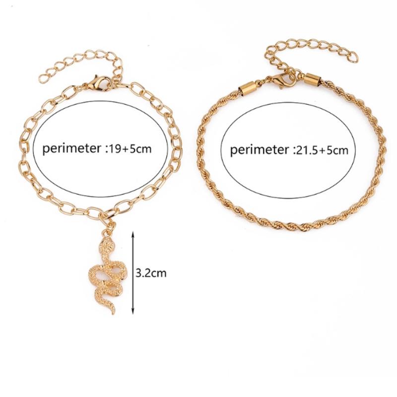 Snake Summer Anklets for Women Ankle Bracelet Set On Leg Chain Jewelry Beach Accessories