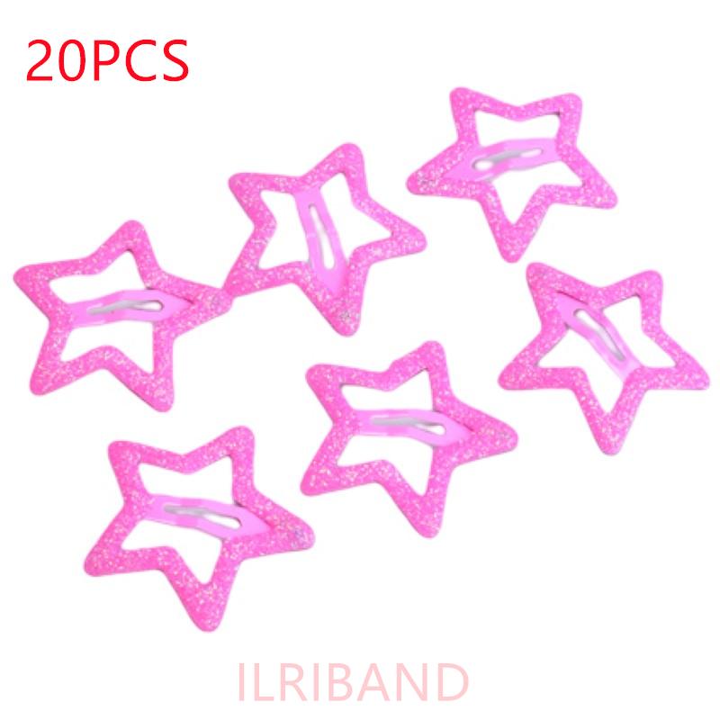 20pcs/lot 3CM Mini Star Hair Clip Kids Glitter Metal Hair Clips Barrettes Hairpins Girls Hair Accessories Headwear Styling Tools