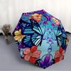 1pc Butterfly Flowers Automatic Open/Close Umbrella, Portable Folding Umbrella, Compact Travel Umbrella for078
