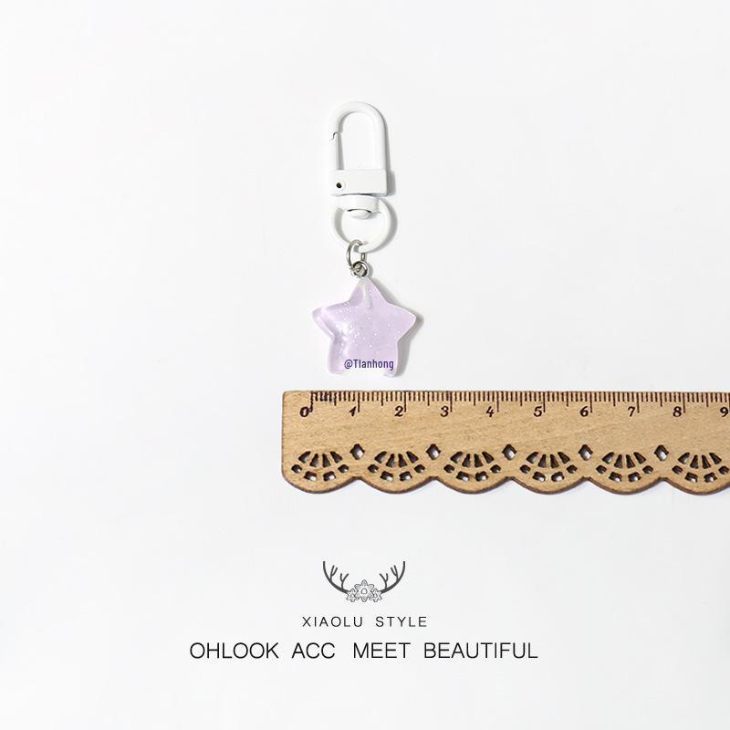 Charming Five-Pointed Star Keychain - Energetic Backpack Accessory