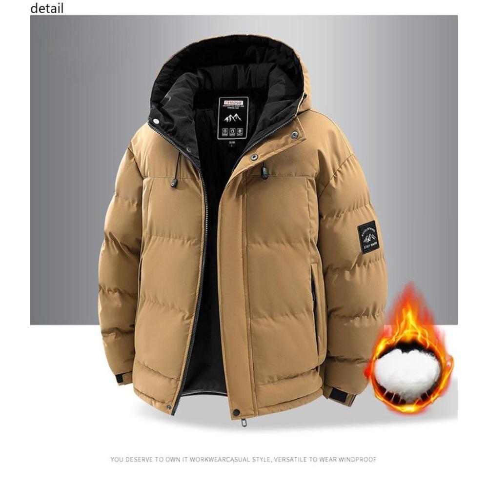 Casual Quilted Winter Jacket with Hood and Thermal Padding