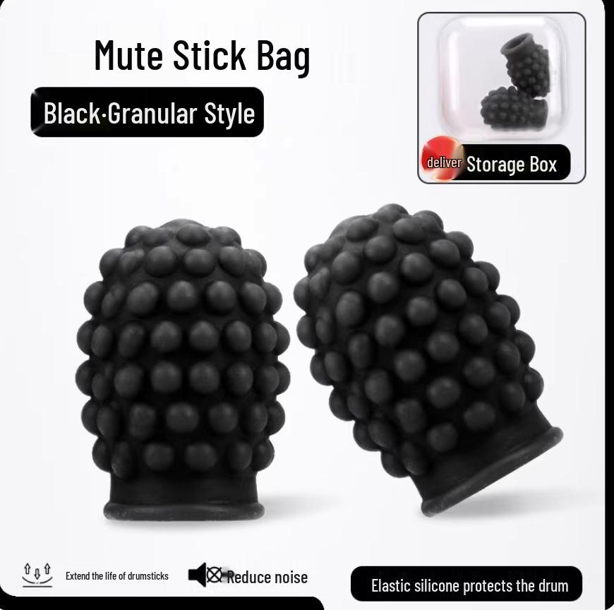 5A Drum Sticks with Silicone Mute Covers for Noise Reduction (2-Pack)