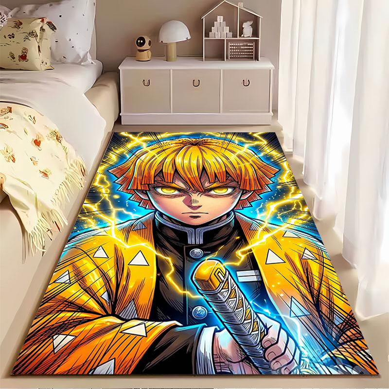 Anime Lightning Warrior Carpet suitable as a non-slip mat for the living room or bedroom sofa