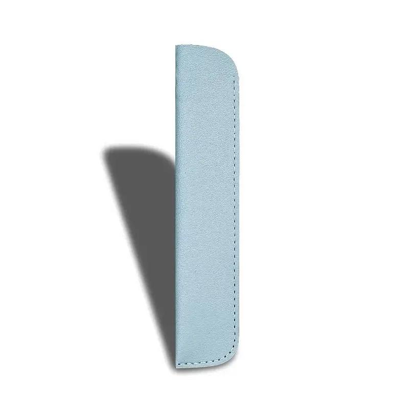 

PU Leather Fountain Pen Holder Pocket Pen Sleeve Mini Signature Pen Pouch Retro Gift For Students Adults Designer світло-синій колір