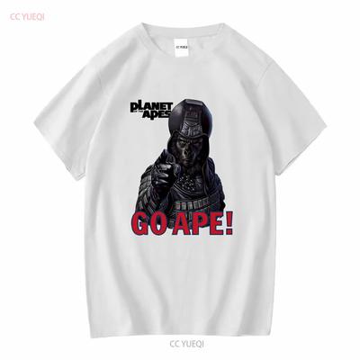 Planet of the Apes Go Ape T Shirt Retro Sci Fi Adult Regular Fit Graphic Tee Vintage Washed Versatile Stretched Soft