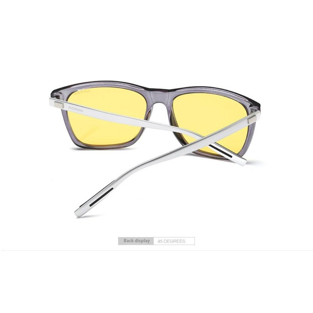 aoron Polarisierte Sonnenbrille für Herren und Damen Aluminium-Magnesium-Brillenbügel Sonnenbrillenbox Fahrsonnenbrille Nachtsicht