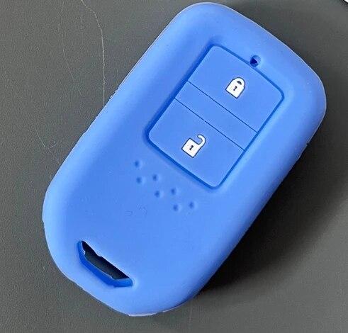 

2 Button Silicone Car Key Cover Case Holder Silicone Remote Key Case For Honda Vezel Civic CRV HRV Fit Freed Smart Key Cover синій