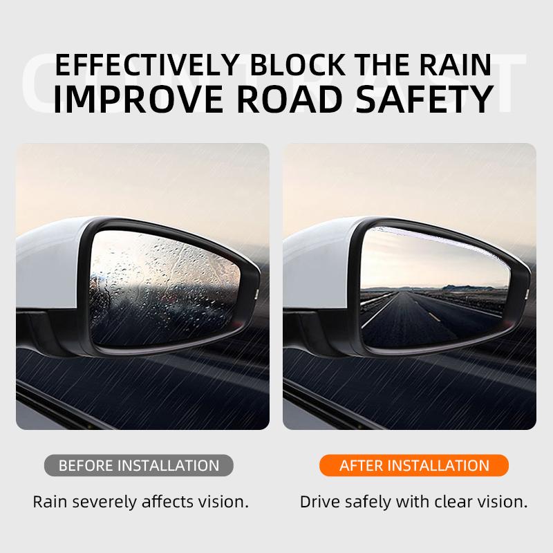 Car Sticker 2PCS Car Rearview Mirror Rain Eyebrow Transparent Sun Visor Shade Cover For Mercedes benz GLK GLA w204 W251 W463 A