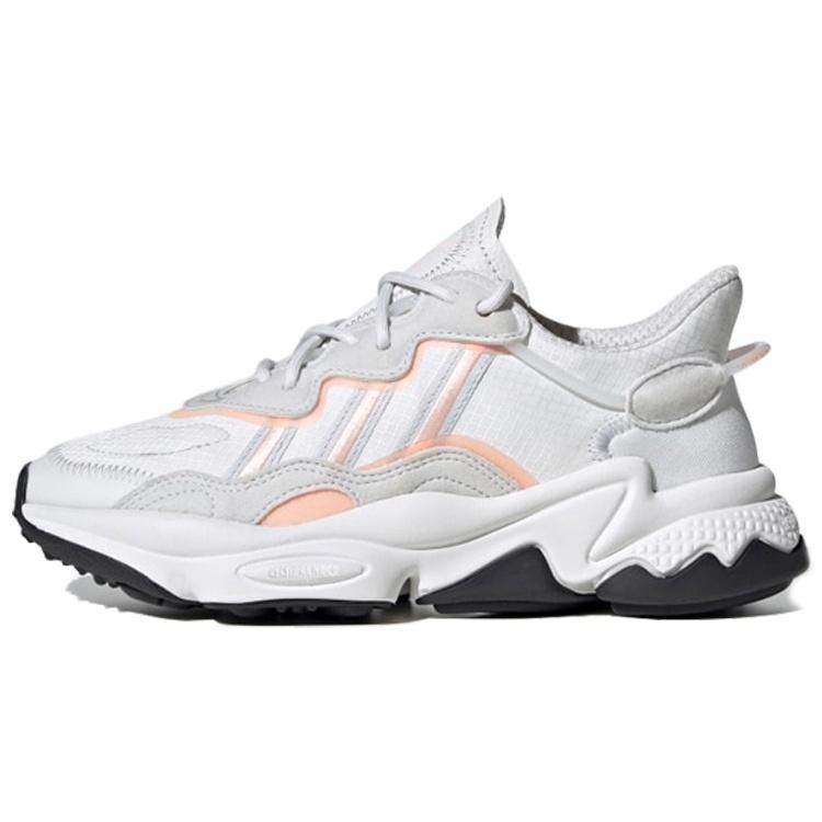 (GS) adidas Originals Ozweego Shoes White Gray Orange Kids FV5827 EU 35⅔