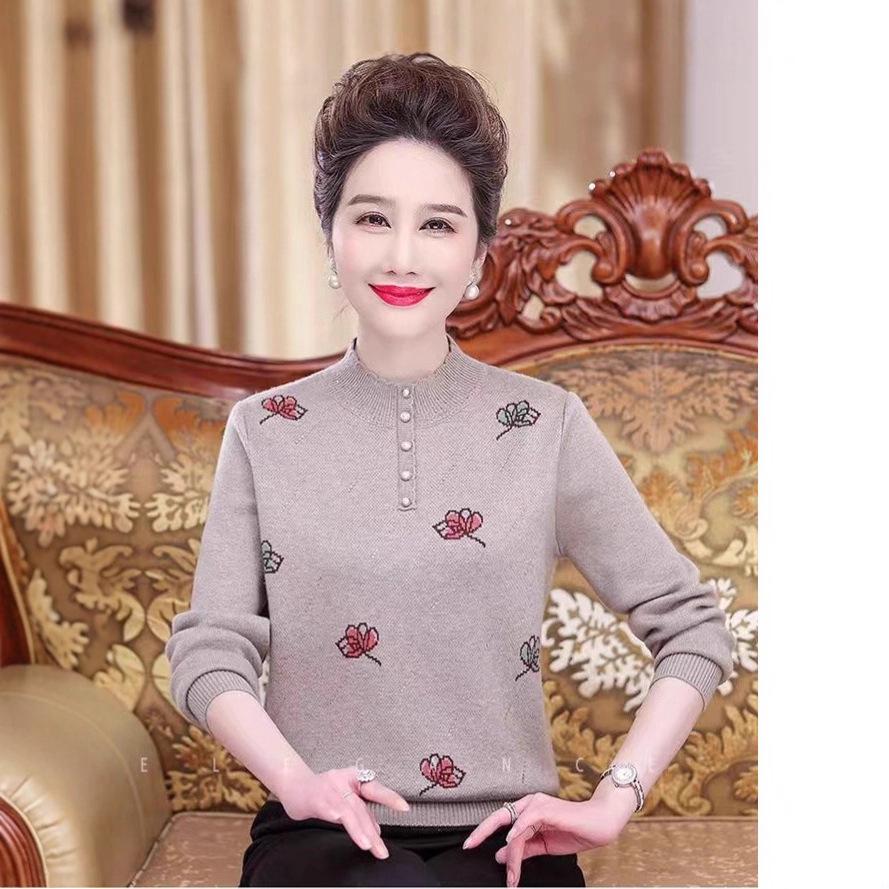 

Middle-aged & Plus Size Warm Wool Sweater - Thick, Loose Fit for Moms XXL верблюд