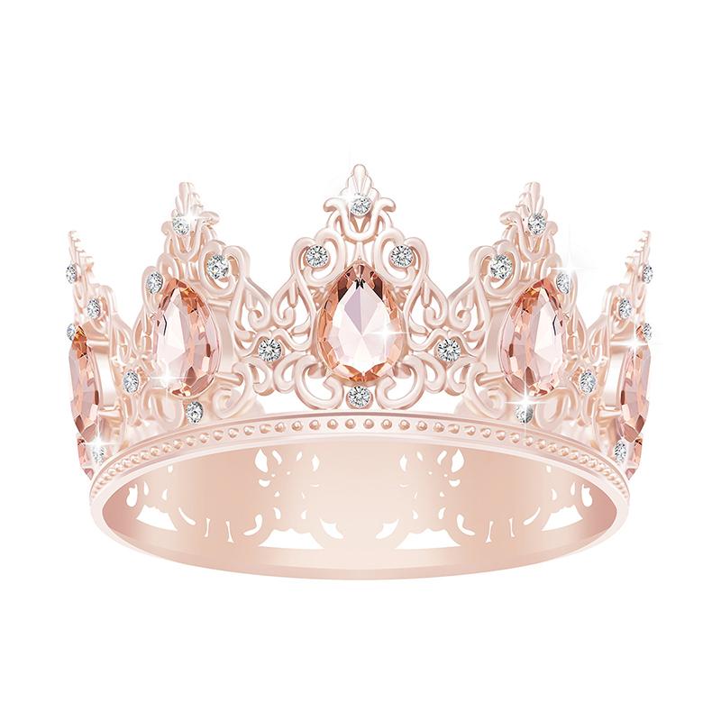 Luxury Water Drop Small Tiaras and Crowns for Girls Party Prom Cake Topper Crown Diadem Little Tiara Jewelry Flowers Ornaments