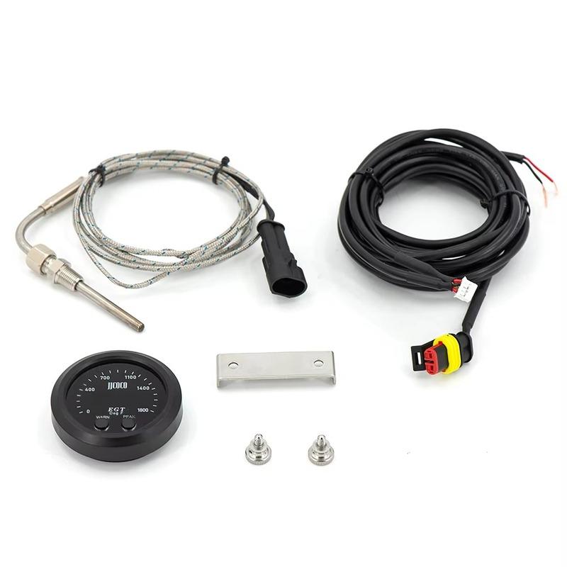 52Mm Exhaust Thermometer Slim Round with Red Light Emitting Diode Display ETM-Y-CB-02