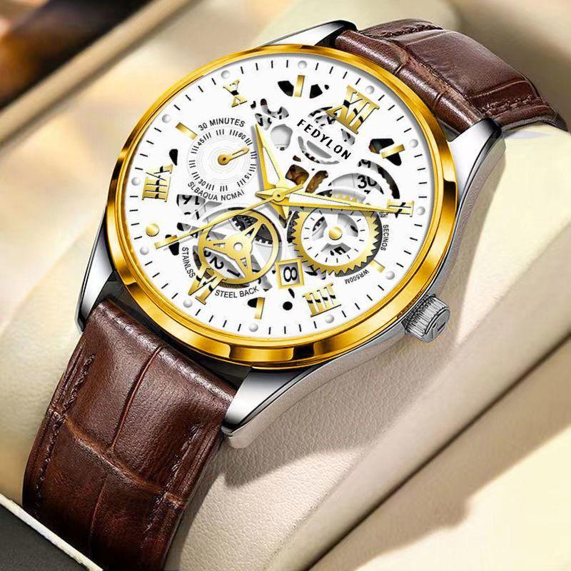 Hollow New Fully Automatic Movement Men's Watch Luminous Waterproof High-end Watch Men's Original Calendar