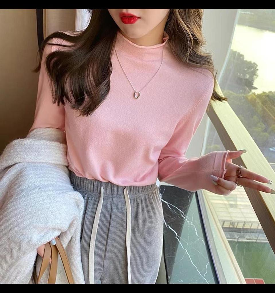 Women's 100% Superfine Merino Wool Ribbed Roll Neck Sweater - Long Sleeve Base Layer (8806)