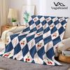 Cherry Gingham Flannel Blanket Perfect for Sofa Office Bed Travel Sleep Read Relax Camping Four Season Use