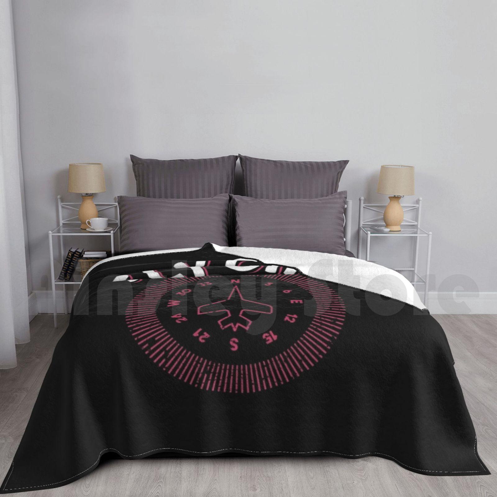 Flygirl Pilot Flight Attendant Blanket For Sofa Bed Travel Flygirl Pilot Flying Girl Pilots Glider Pilot Flight Size: 75*100cm, Weight: 230 GSM