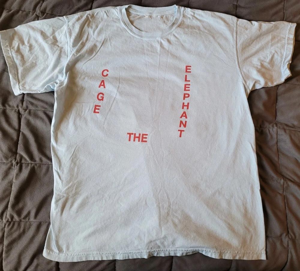 Cage The Elephant Band Shirt Cotton Double Sided Unisex T-Shirt L