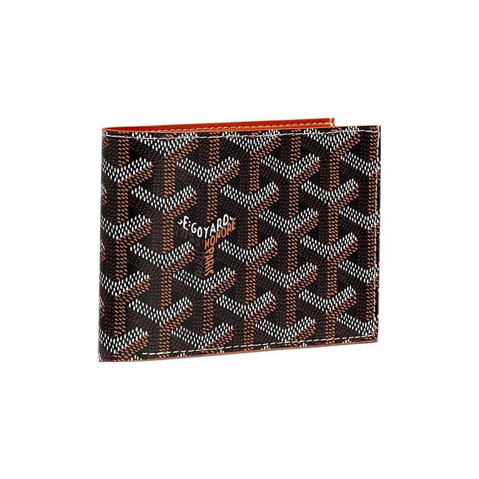 Goyard Victoire Monogram Opvouwbare Canvas en Leer Portemonnee Unisex Portemonnee Zwart Blauw Groen VICTO8PMLTY