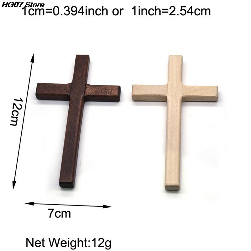 New Christian Wooden Cross 12cm(4.7in) Hanging Wall Large Long Crucifix Two Color