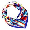 60x60cm Colorful Geometric Stripe Print Satin Silk Scarf Multifunctional Square Neck Scarves for Women