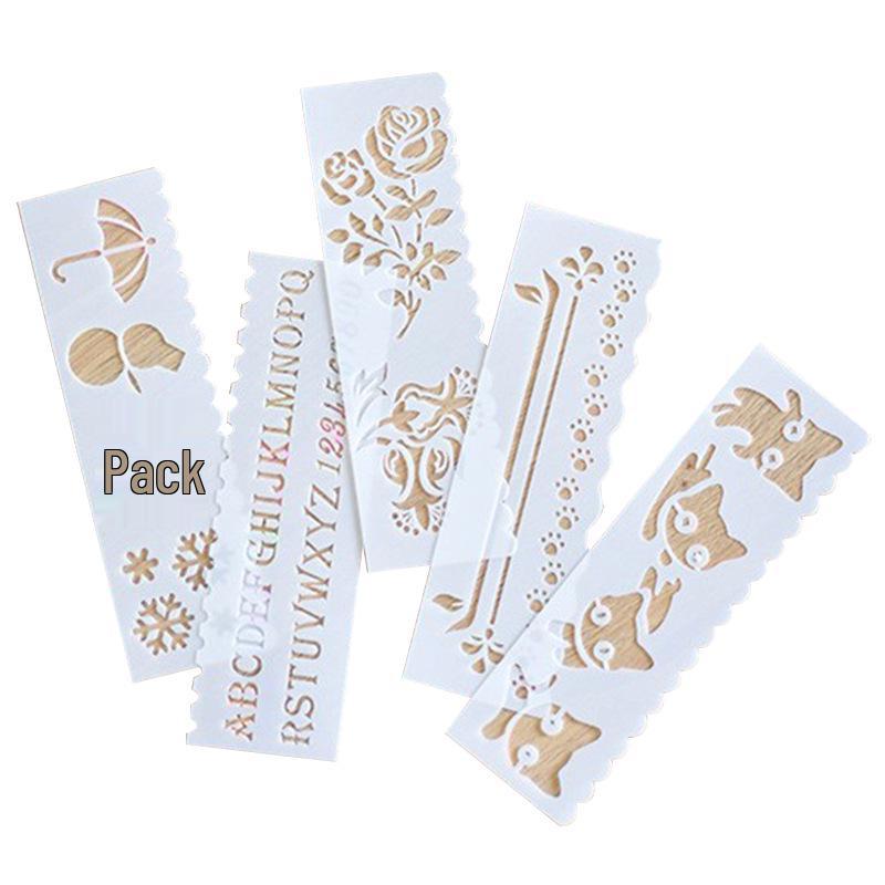 Original Lace Ruler & Drawing Template: Kids' Journal & Coloring Tool with 8 Designs