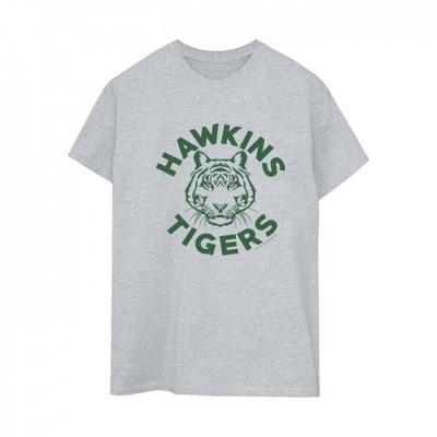 Netflix Womens/Ladies Stranger Things Hawkins Tigers Cotton Boyfriend T-Shirt