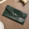 Women's Ultra-thin Leather Wallet Retro Zipper Money Clip Clutch Phone Holder Casual