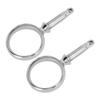 1 Pair Boat Stainless Steel Oarlock 2 Inch ID Mirror Finish Rowlock Paddle Brackets for Standard Size Paddles
