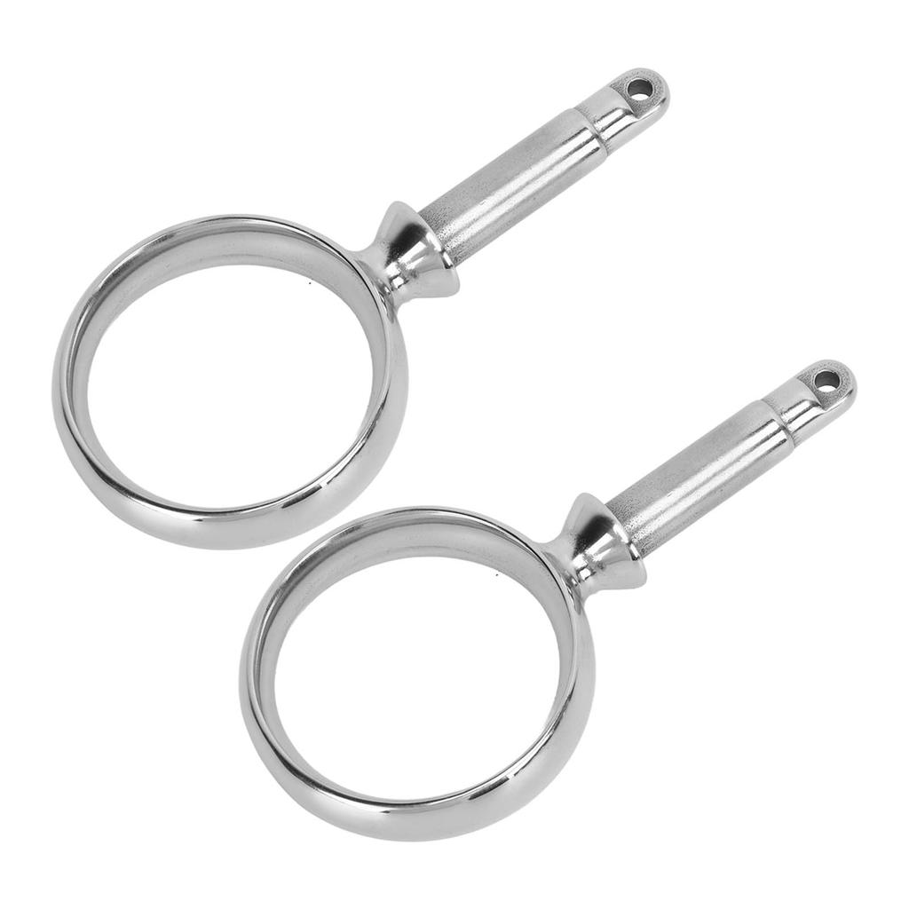 1 Pair Boat Stainless Steel Oarlock 2 Inch ID Mirror Finish Rowlock Paddle Brackets for Standard Size Paddles