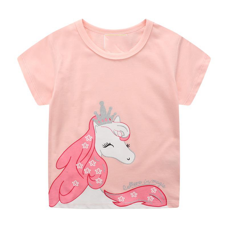 Little maven 2026 Summer Cartoon Unicorns Prints Children t-shirts New Baby Boys Girls Shirts Tops Clothes Kids Clothes