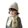 2Pcs Set Korean Children's Hats And Scarves Winter 1-8Y Kids Stylish Bowknot Boy Girl Toddler Windproof Knitted Woolen Cap Scarf