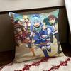 Anime IIsekai QQuartet Cushion Cover Reversible Soft Durable Pillow Cover Home  Car MultiScene Use for Daily Comfort