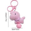 Flocking Year of the Horse Keychain Cartoon Pony Bag Charm Interesting Zodiac Pendant  Decoration