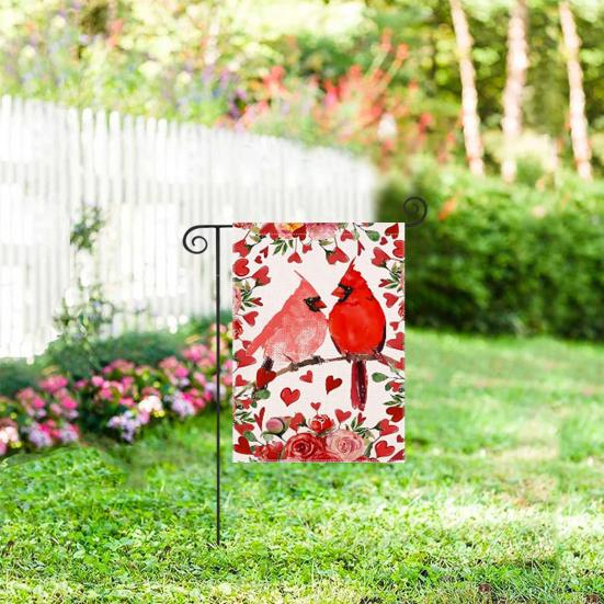 Valentinstagsflagge 30,5x45,7 Cm – Doppelseitige Gartenflagge Für Romantische Deko