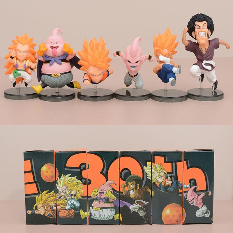 Anime Dragon Ball Q Version Flight Goku Vegeta Frieza Trunks Super Saiyan Desktop Decoration Cartoon Figure Model Toy Gift