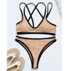 Push Up Bikini Sexy Women Swimsuit Female High Waist Bikini Set Cross Swimwear Swimming Suit For Women Bathing Suits Beachwear