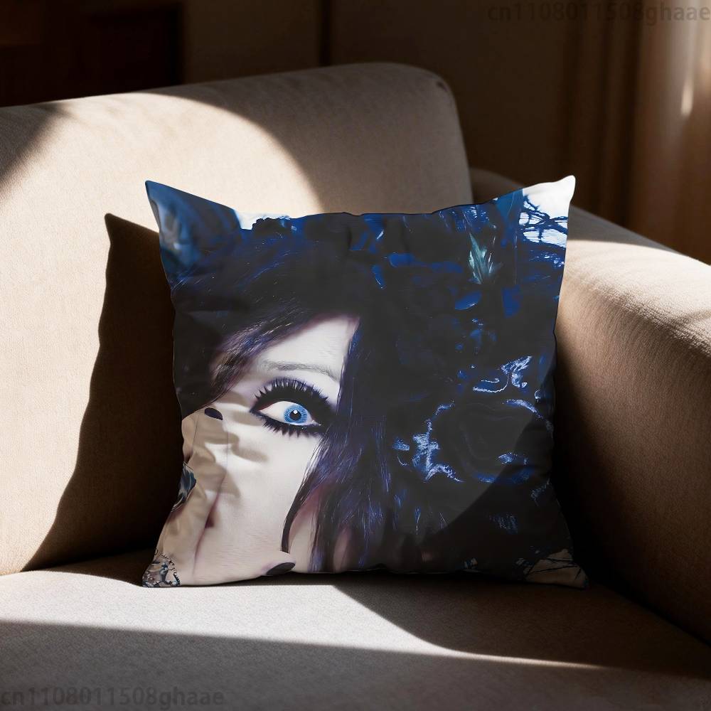Malice Mizer Visual Kei Rock Pillow Case Antidustmite Pillowcase Invisible zipper silky short plush Sofa cushion cover