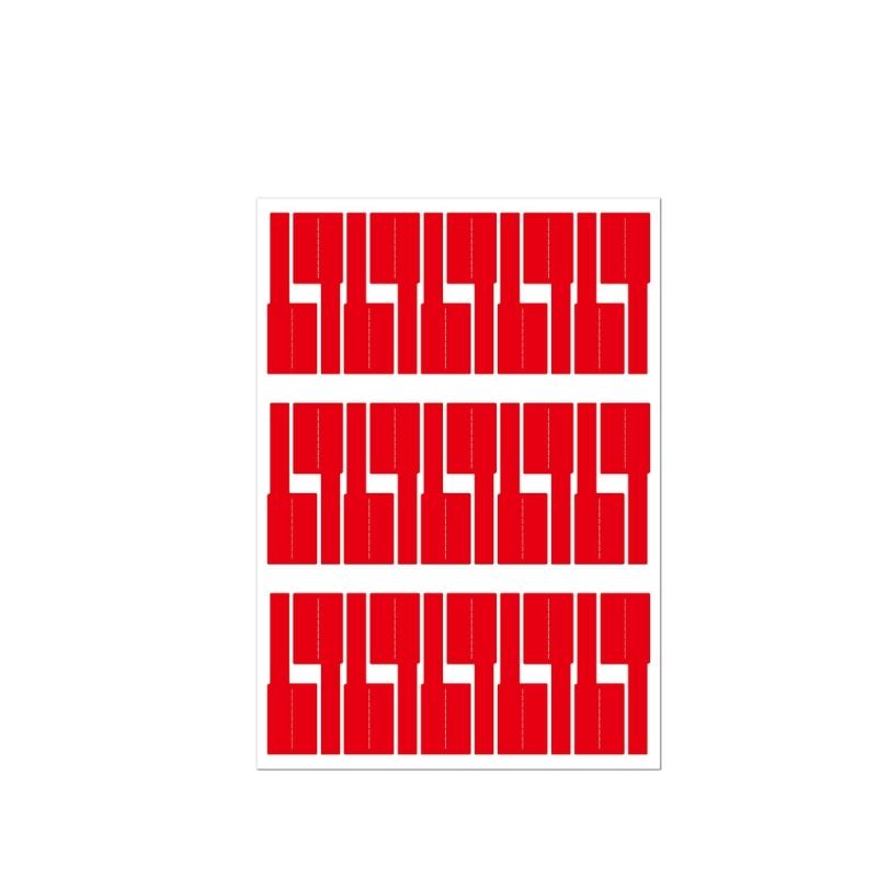 Set Of 10 PVC Wire Label with Strong Adhesive Waterproof Suitable for Printer & Handwriting In Multiple Color